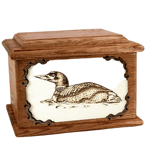 Loon Walnut Memory Chest Cremation Urn