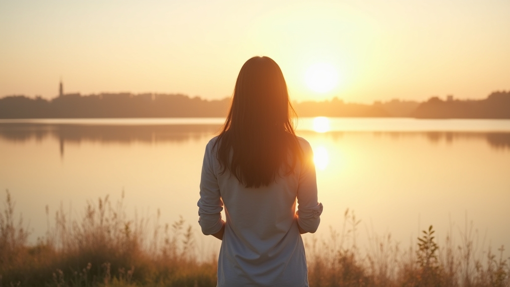 The acceptance stage of grief and finding peace in a new reality.