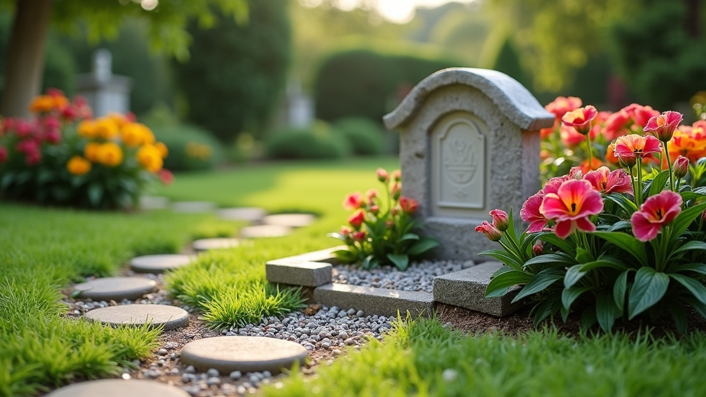 A peaceful tribute to a beloved pet.
