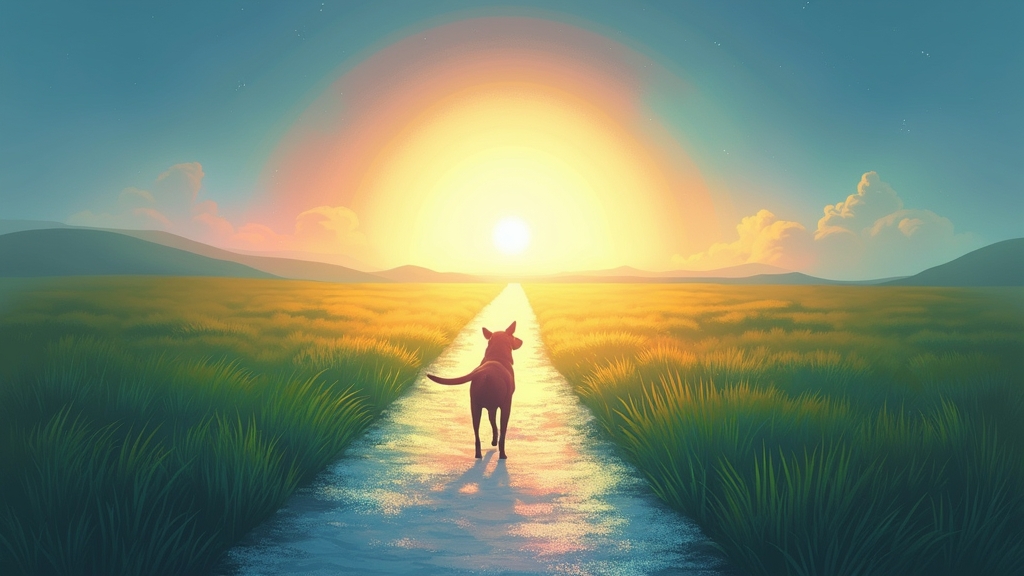 A symbolic illustration of the Rainbow Bridge