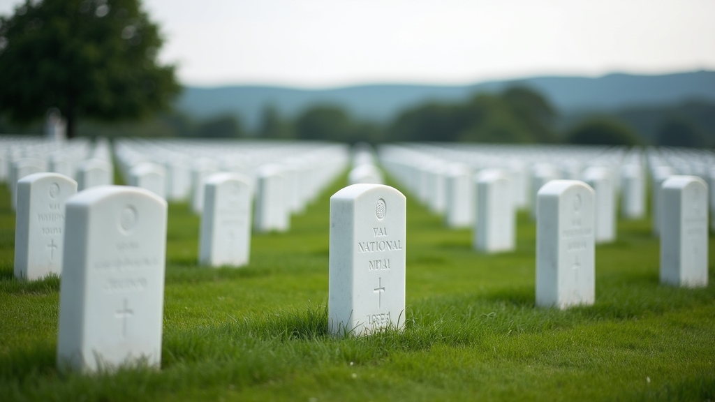 white headstones in a VA national cemetery
