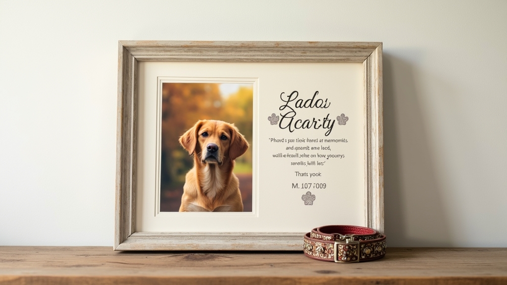 Pet memorial photo frame 