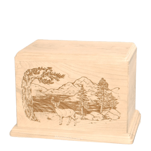 Buck Individual Maple Wood Urn