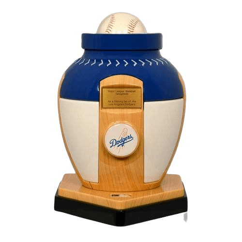 Los Angeles Dodgers Baseball Cremation Urn