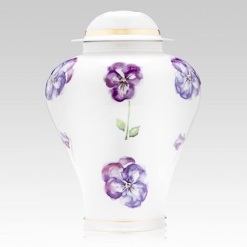 Pansy Porcelain Cremation Urn