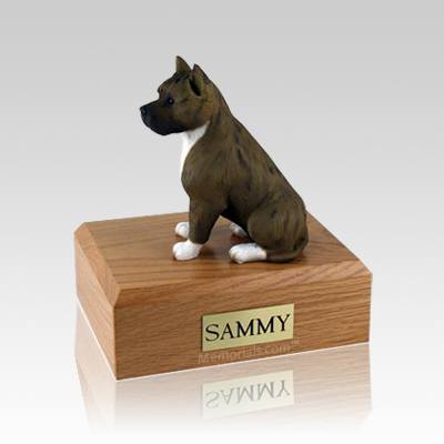 Pit Bull Brindle & White Large Dog Urn