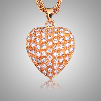 Diamond Pavee Heart Keepsake Jewelry