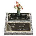 Double Deep Cemetery Bronze Headstones