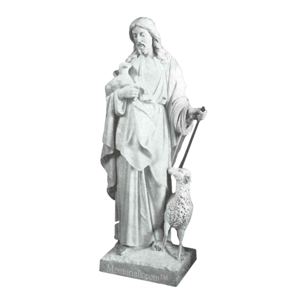 Shepherd And Sheep Marble Statue V