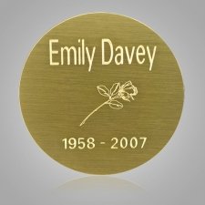 urn engraved plaques nameplates plate engraving round memorials easels