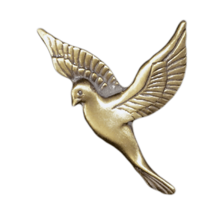 Antique Gold Flying Dove Emblem II