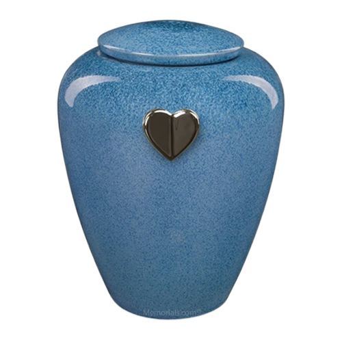 August Heart Ceramic Cremation Urn