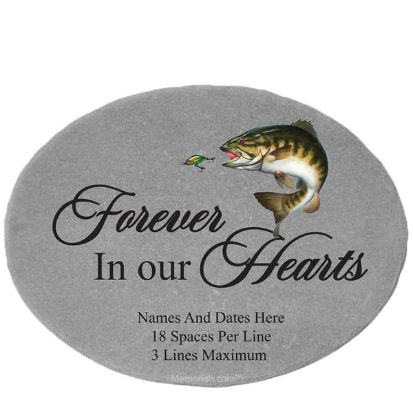 Bass Fishing Keepsake Rock