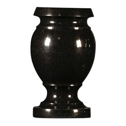 Black Satin Granite Vase