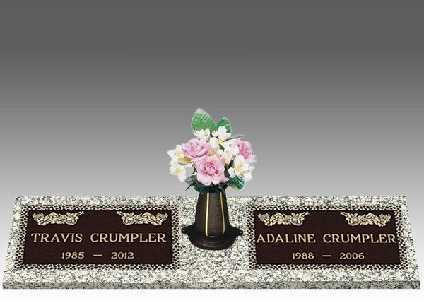 Blooming Spring Double Bronze Headstone II