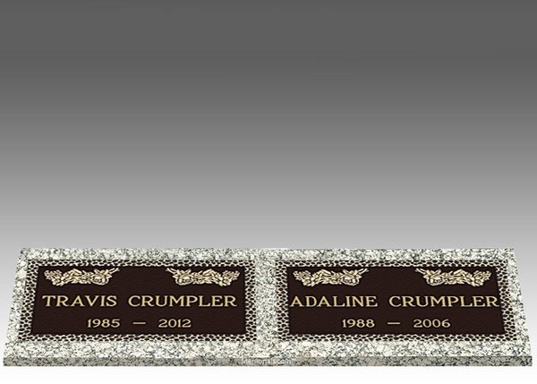 Blooming Spring Double Bronze Headstone