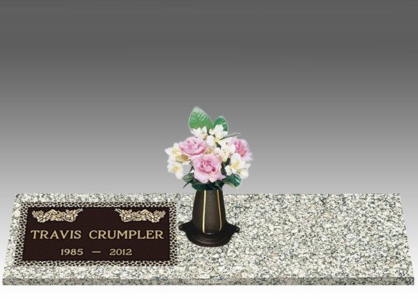 Blooming Spring Left Large Bronze Headstone II