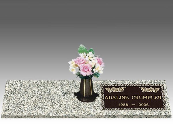 Blooming Spring Right Large Bronze Headstone II