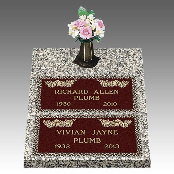 Blooming Springs Deep Double Bronze Headstone II