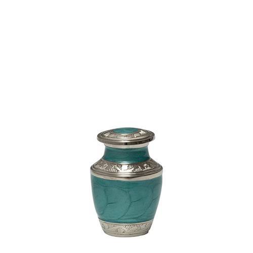 Blue Lagoon Metal Keepsake Cremation Urn