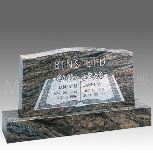 Book of Roses Granite Upright Headstones