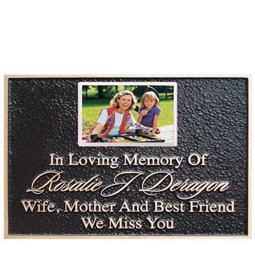 Bronze Plaque with Ceramic Picture