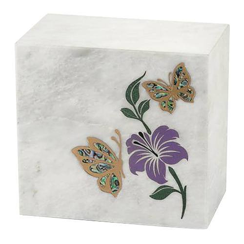 Butterfly Marble Cremation Urn II