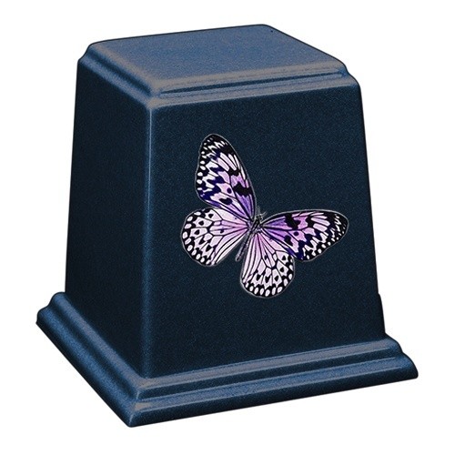 Butterfly Whisper Blue Cultured Urn