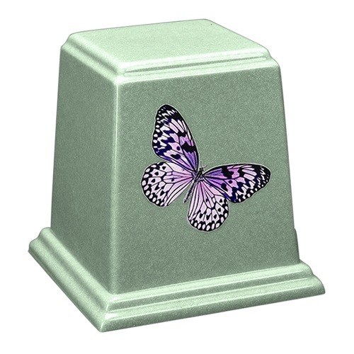 Butterfly Whisper Green Cultured Urn