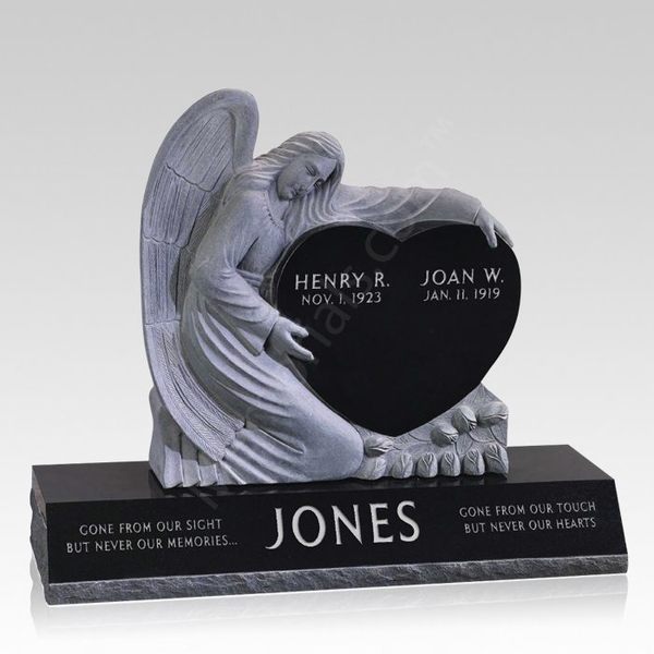 Carved Angel Upright Headstones