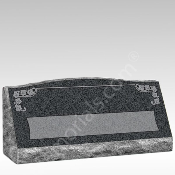 Cemetery Slant Granite Grave Marker V