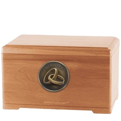 Cherished Light Cherry Wood Cremation Urn