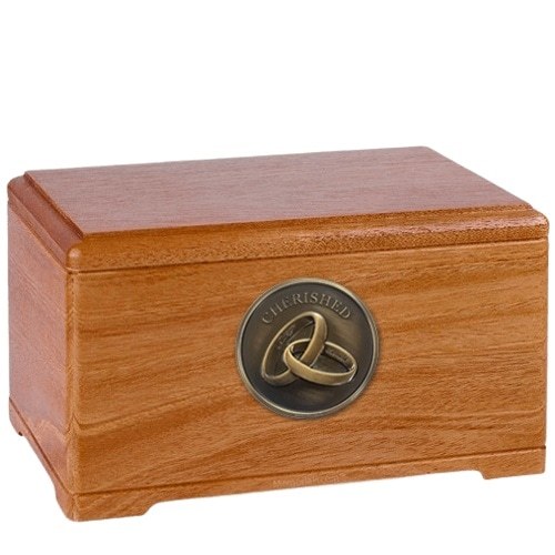 Cherished Mahogany Wood Cremation Urn