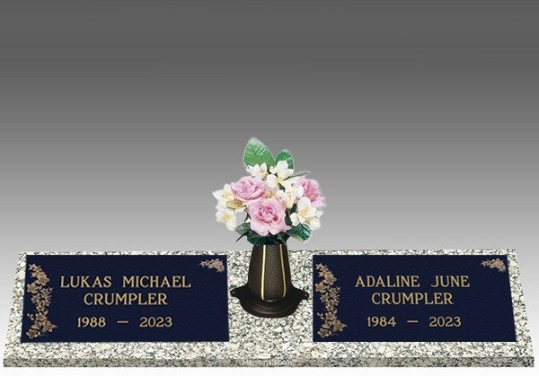 Cherry Blossom Bronze Cemetery Headstones II