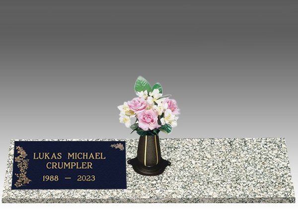 Cherry Blossom Left Bronze Headstone II