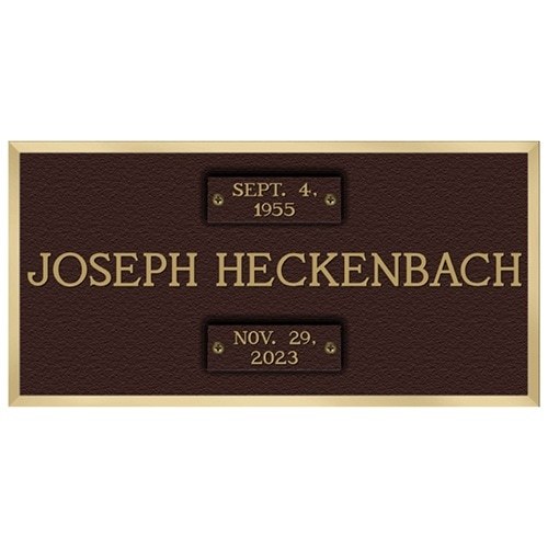 Classic Bronze Scroll Niche Plaque