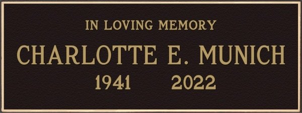 Classic Crypt Memorial Niche Plaque