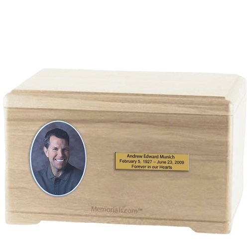 Classic Maple Wood Photo Urn