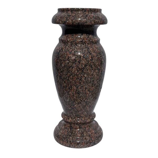 Colonial Rose Granite Cemetery Vase II