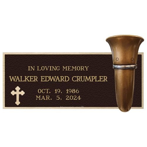 Compassion Bronze Niche Plaque With Vase