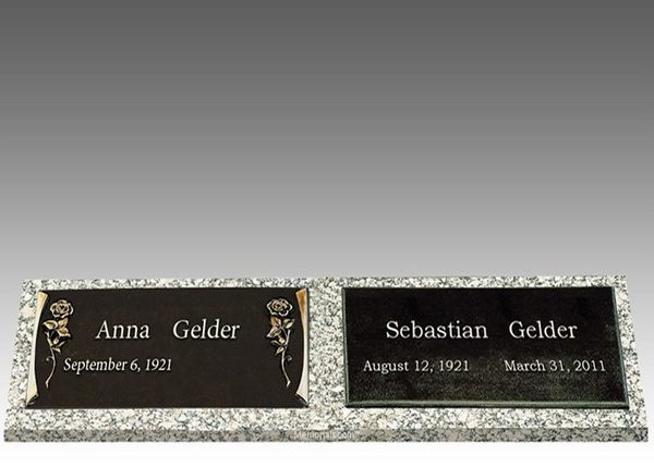 Custom Bronze Cemetery Headstones