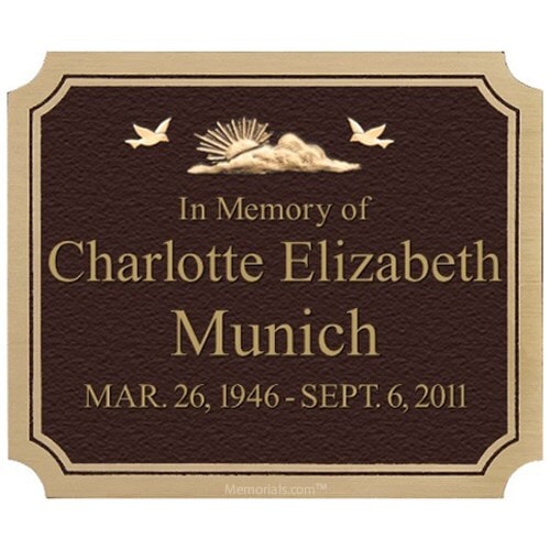 Delight in the Sun Memorial Niche Plaques