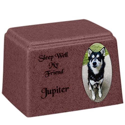 Delilah Oval Cultured Pet Photo Urn