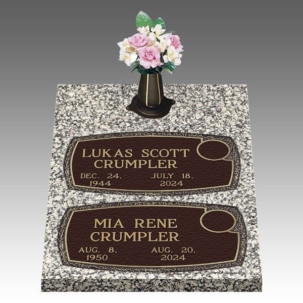 Dignity Arc of Tribute Deep Bronze Cemetery Headstones II