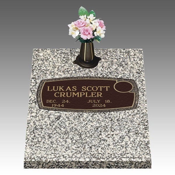 Dignity Arc of Tribute Deep Top Bronze Headstone II