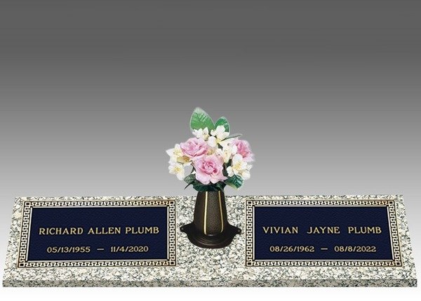 Dignity Classic Double Bronze Headstone II