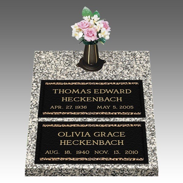 Dignity Deep Double Bronze Headstone II