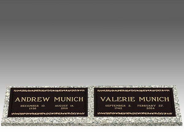 Dignity Double Bronze Headstone