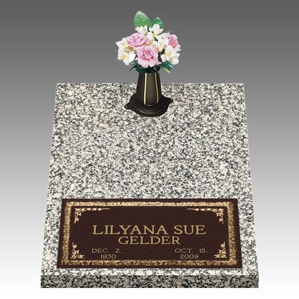 Dignity Ivy Deep Bottom Bronze Headstone II