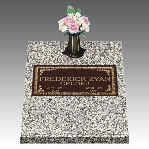 Dignity Ivy Deep Top Bronze Headstone II